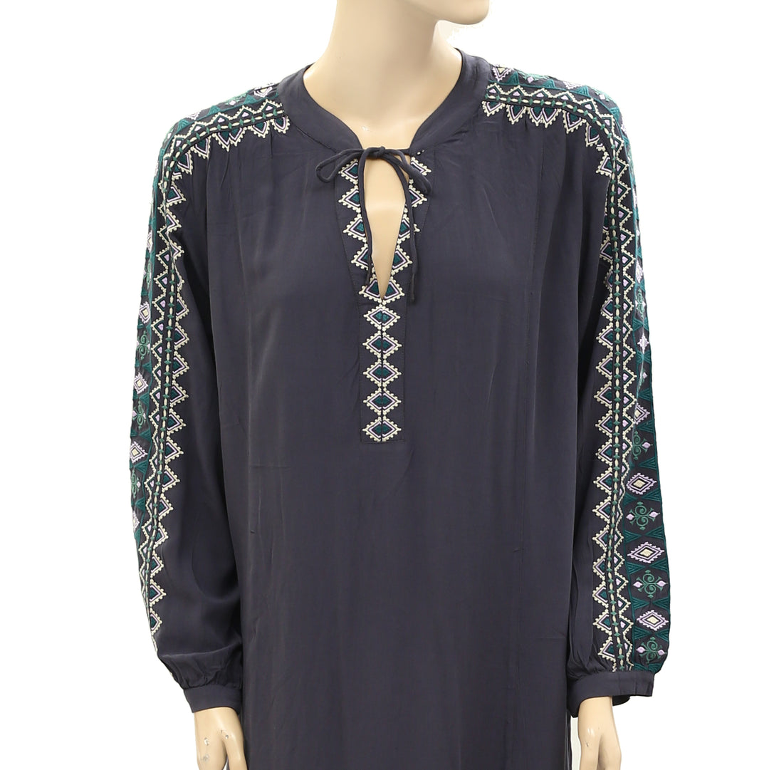 Odd Molly Anthropologie Embroidered Midi Dress