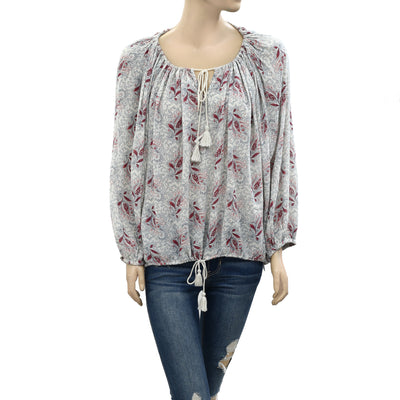 Denim & Supply Ralph Lauren Paisley Printed Peasant Blouse Top