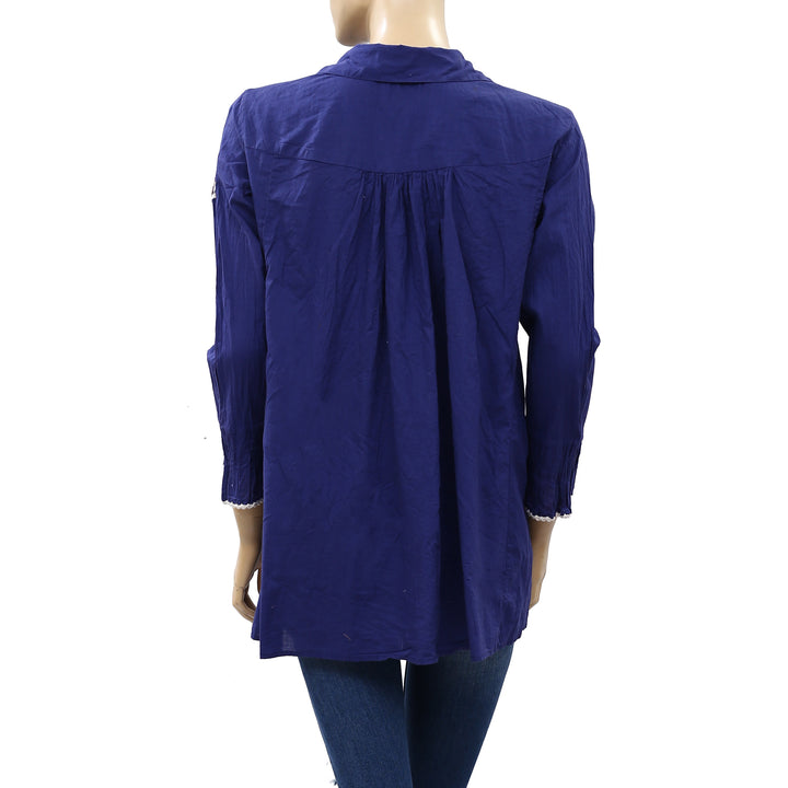 Odd Molly Anthropologie Be The Music Embroidered Tunic Top