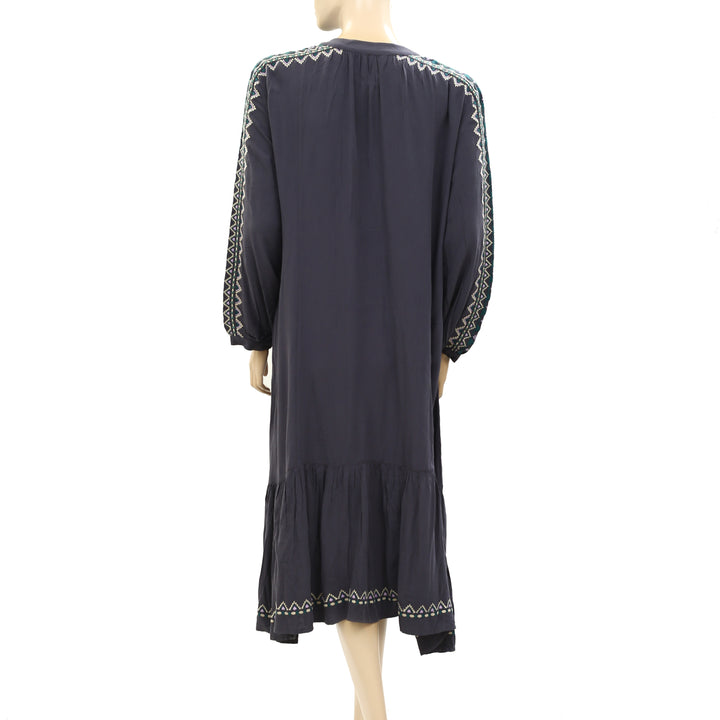 Odd Molly Anthropologie Embroidered Midi Dress