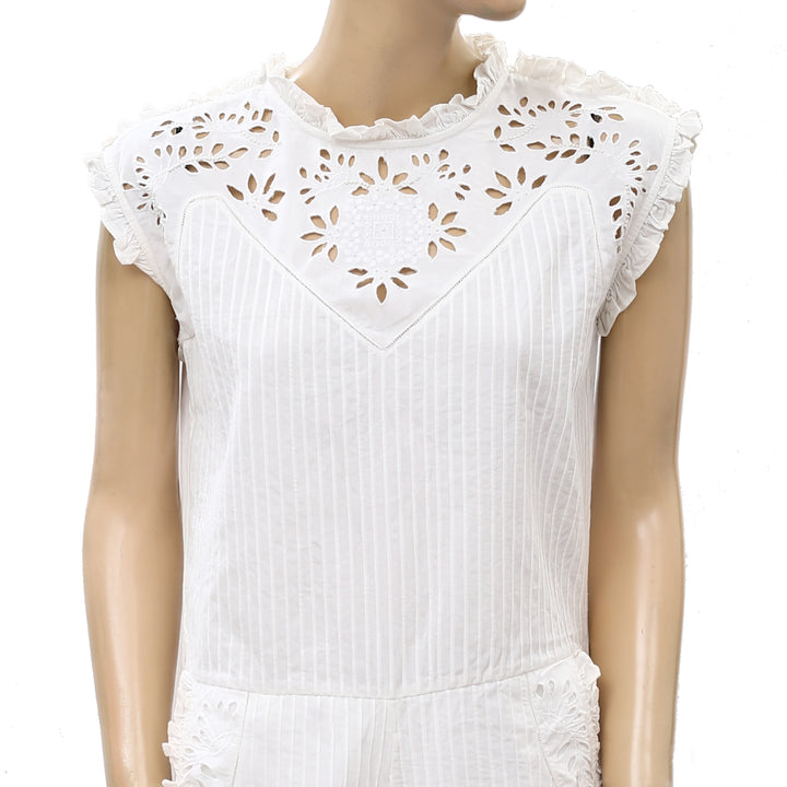 Paul & Joe Sister Eyelet Embroidered Ruffle Romper