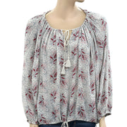 Denim & Supply Ralph Lauren Paisley Printed Peasant Blouse Top