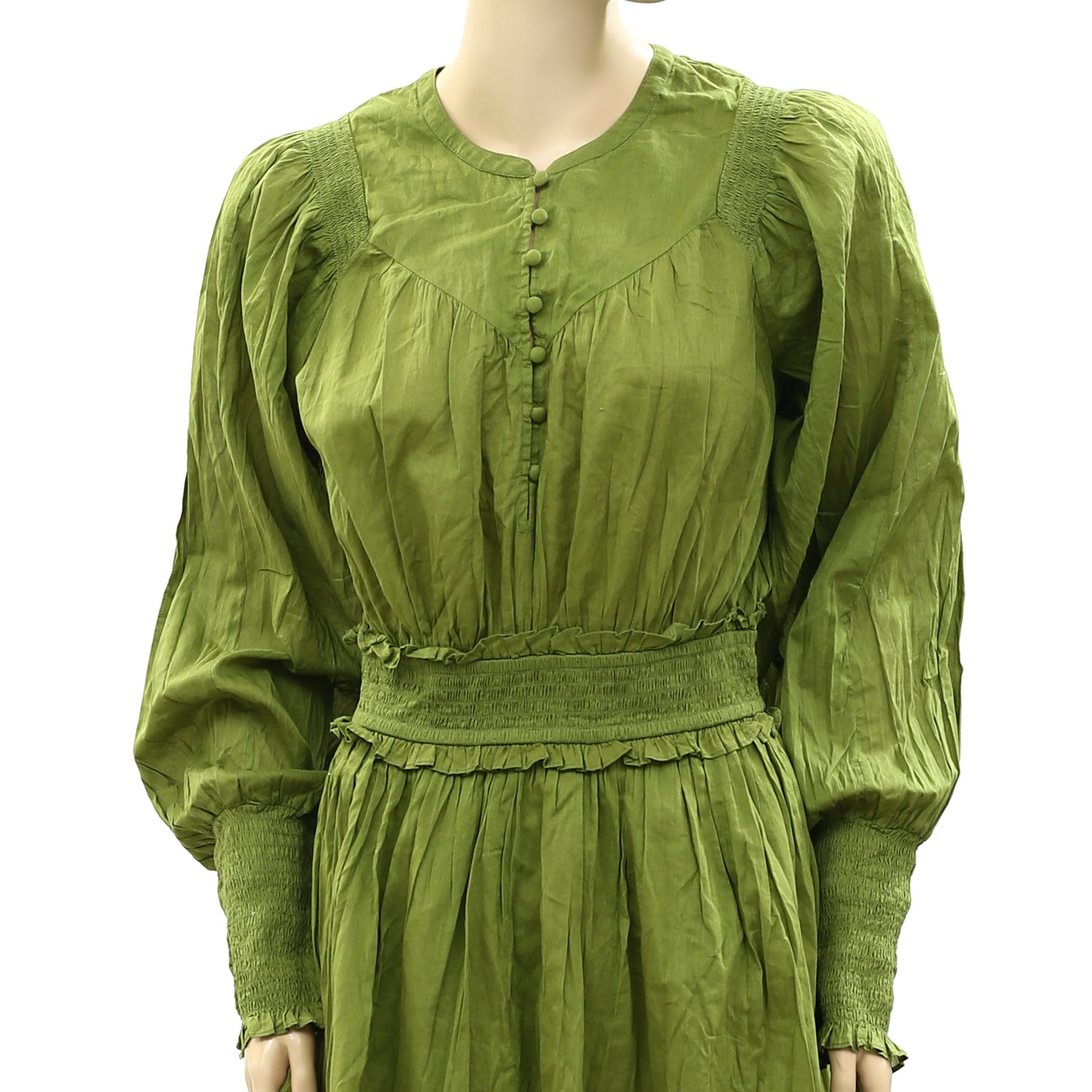 Happyxnature Kate Hudson Smocked Green Mini Dress