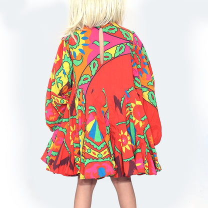 Rhode Resort Kids Girl Printed Flared Mini Dress