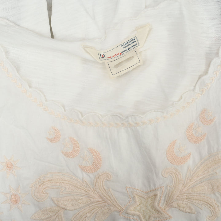 Odd Molly Anthropologie Floral Embroidered Blouse Top