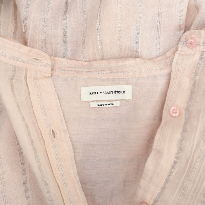 Etoile Isabel Marant Samson Metallic Peach Blouse Top