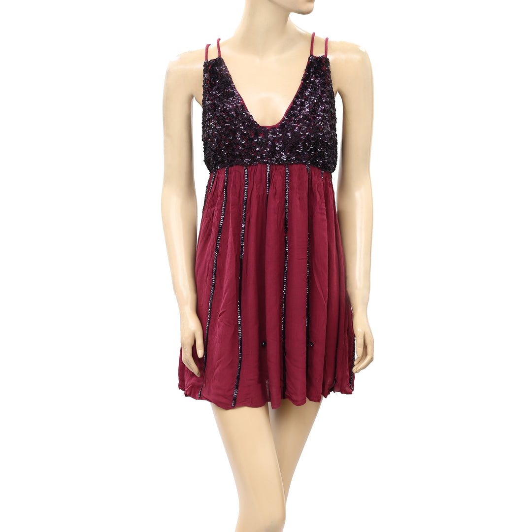 Free People Glitter Girl Mini Dress XS