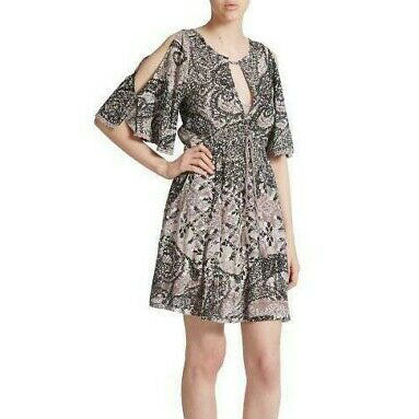 Free People Love Birds Printed Floral Lace Tunic Dress – White Chocolate  Couture