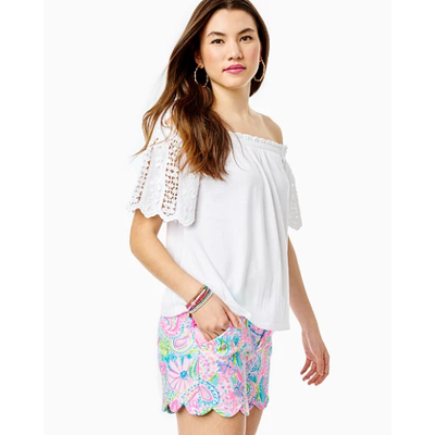 Lilly Pulitzer Fayette Off-The-Shoulder Blouse Top