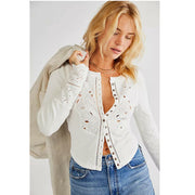 Free People Sidelines Buttondown Blouse Top