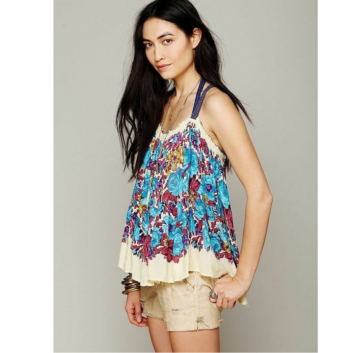 Free People FP One Living Large Floral Printed Tunic Top