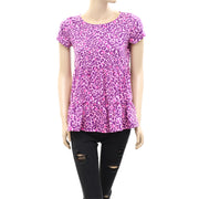 Lilly Pulitzer Purple Berry My Favorite Spot Blouse Top