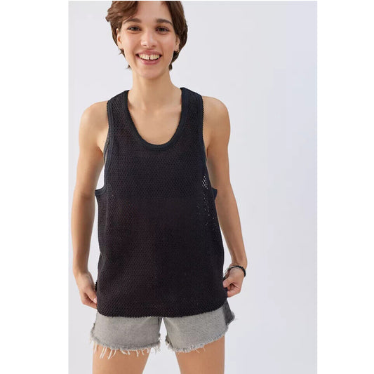 BDG Urban Outfitters Layne Semi-Sheer Knit Tank Tunic Top