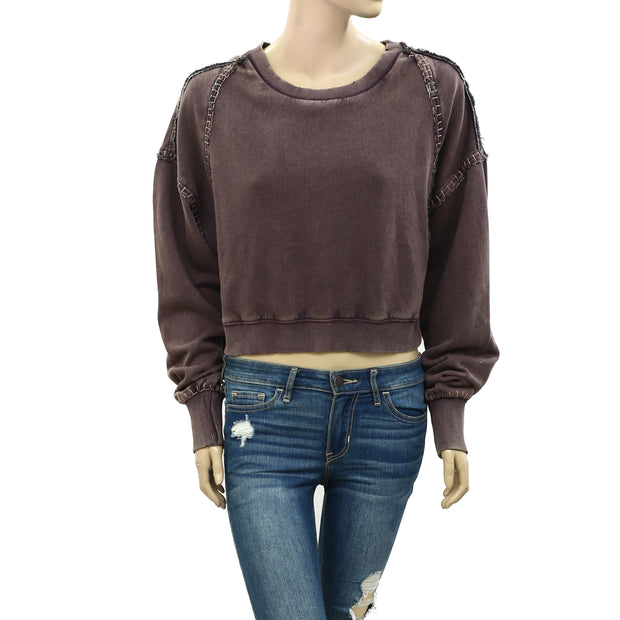 Free People We The Free Mimi Pullover Sweatshirt Top