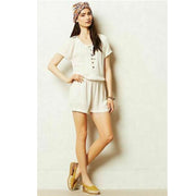 Lilka Anthropologie Long Weekend Embroidered Romper