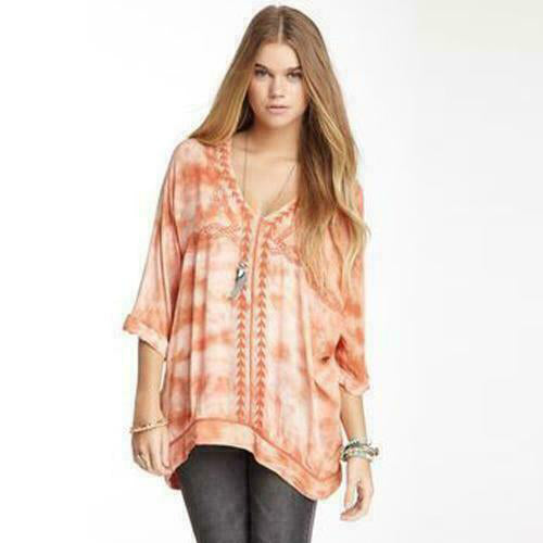 Free People Next Level Woven Embroidered Tunic Top S