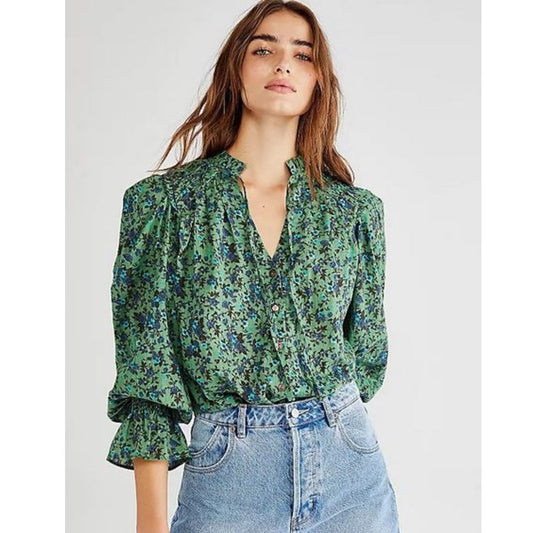 Free People Meant To Be Blouse Top XS