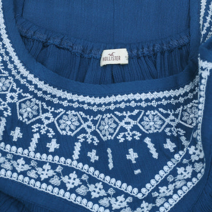Hollister California Embroidered Tunic Mini Dress XS