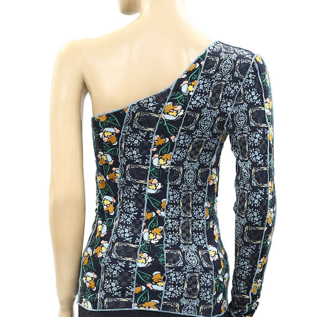 Free People Flower Fields Patchwork Blouse Top