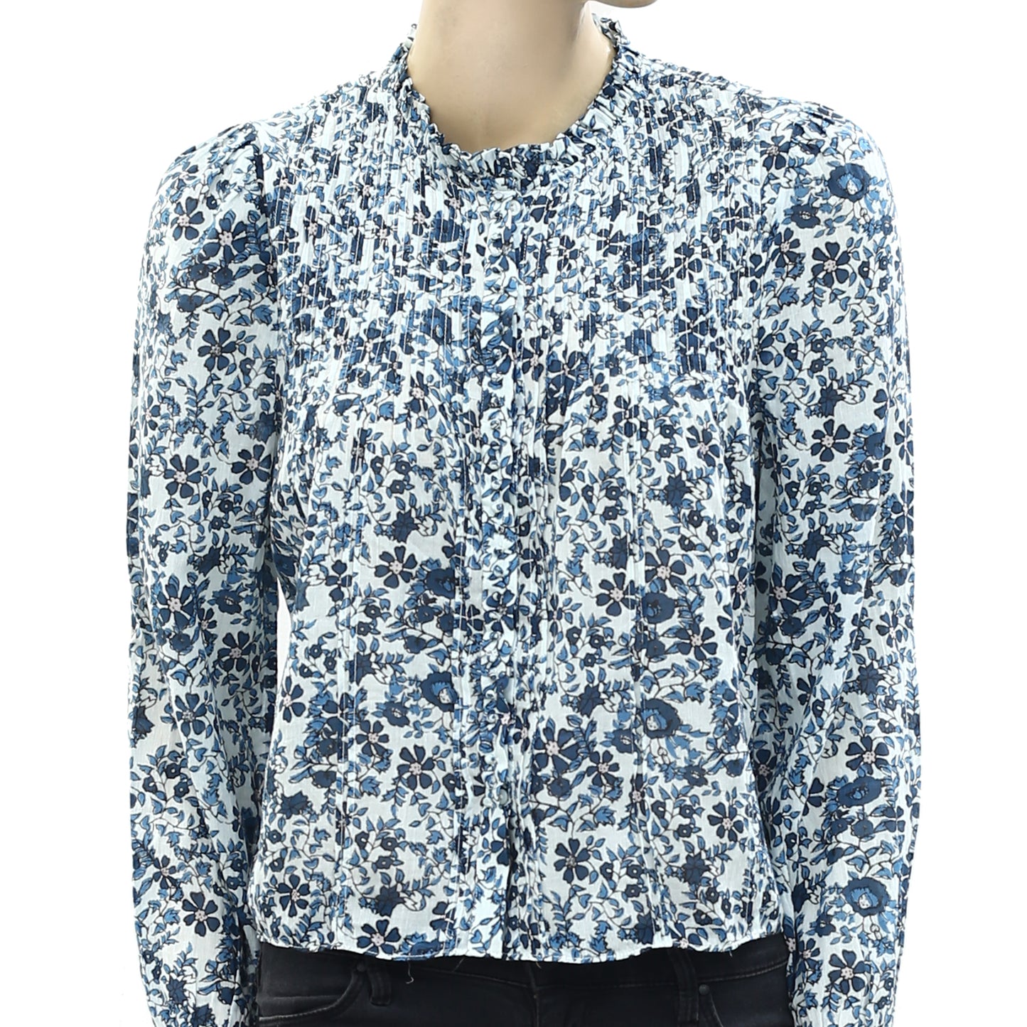 Doen Floral Printed Ruffle Blouse Top