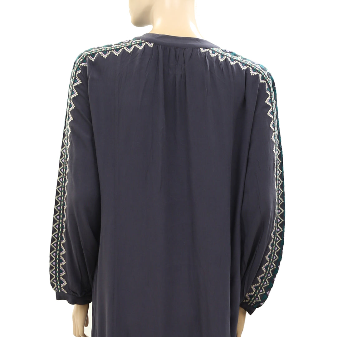 Odd Molly Anthropologie Embroidered Midi Dress