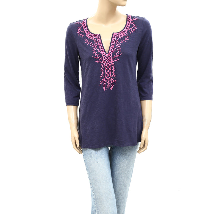 Lilly Pulitzer Embroidered Tunic Top