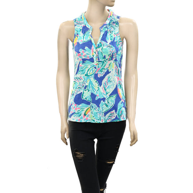 Lilly Pulitzer Essie Printed Tank Blouse Top