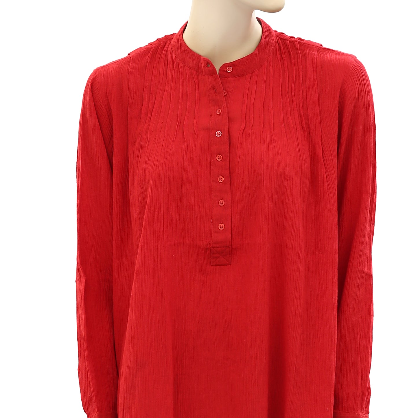 The Great Red Pintuck Blouse Top