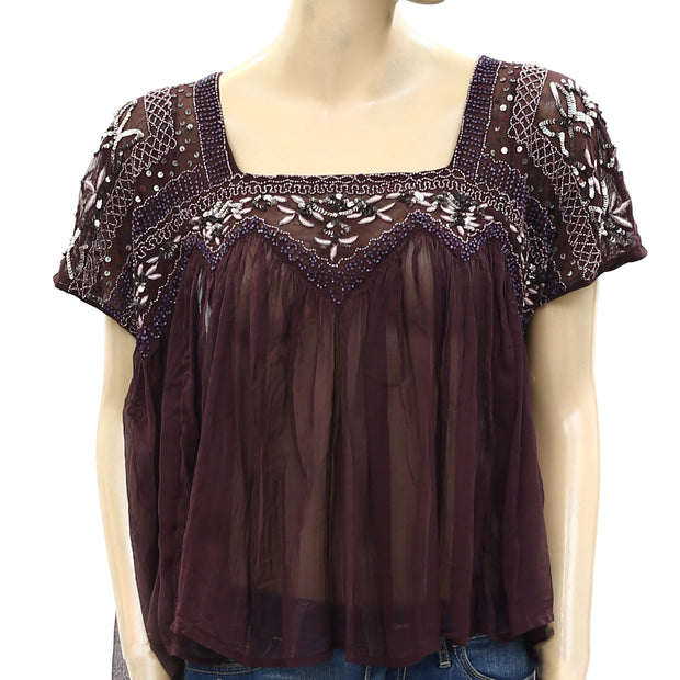 Free People Sunny Days Ahead Blouse Top