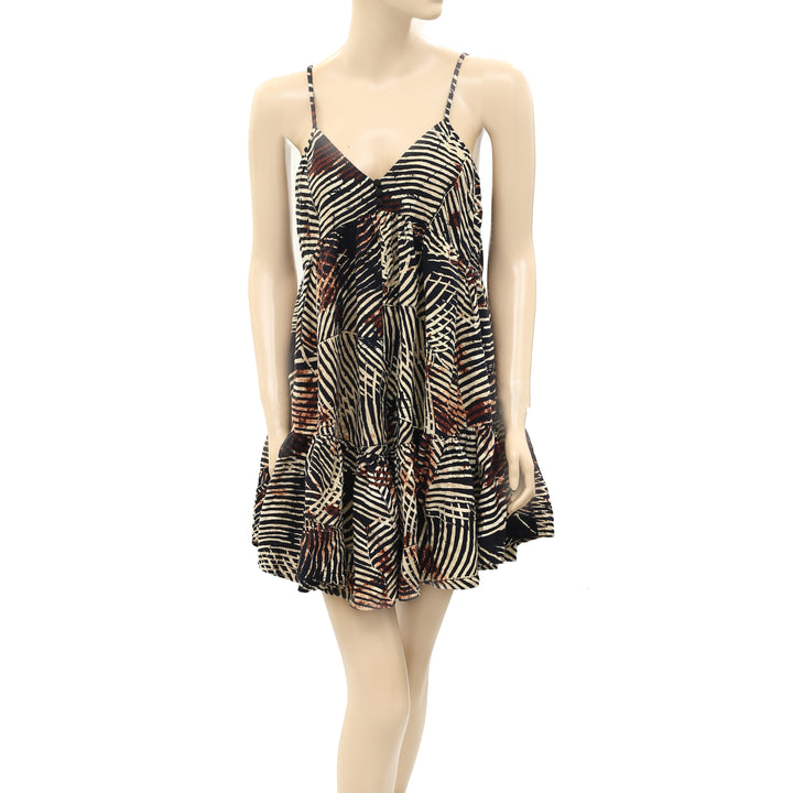 Urban Outfitters UO Animal Printed Slip Mini Dress