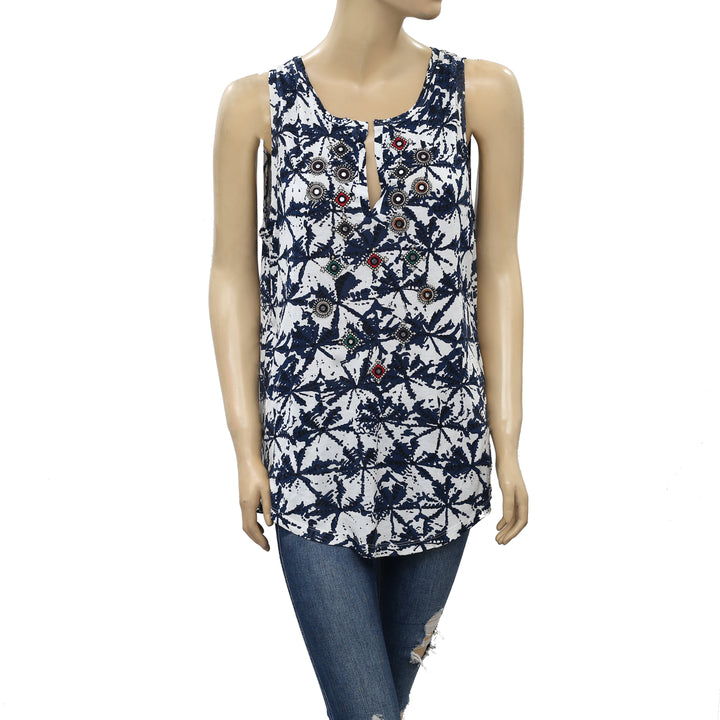 Odd Molly Anthropologie Mirror Embroidered Tunic Tank Top