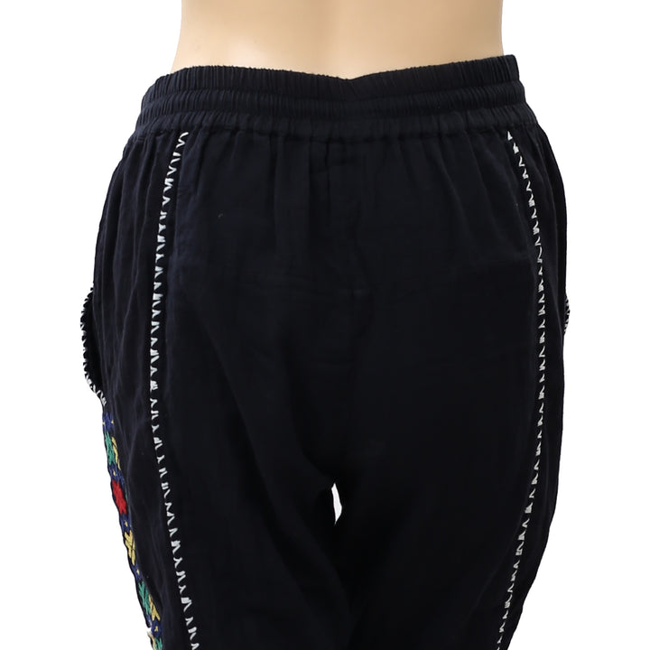 Ulla Johnson Embroidered Black Pants