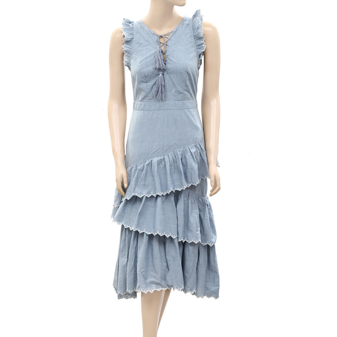 Ulla Johnson ROSALIND Tiered Midi Dress