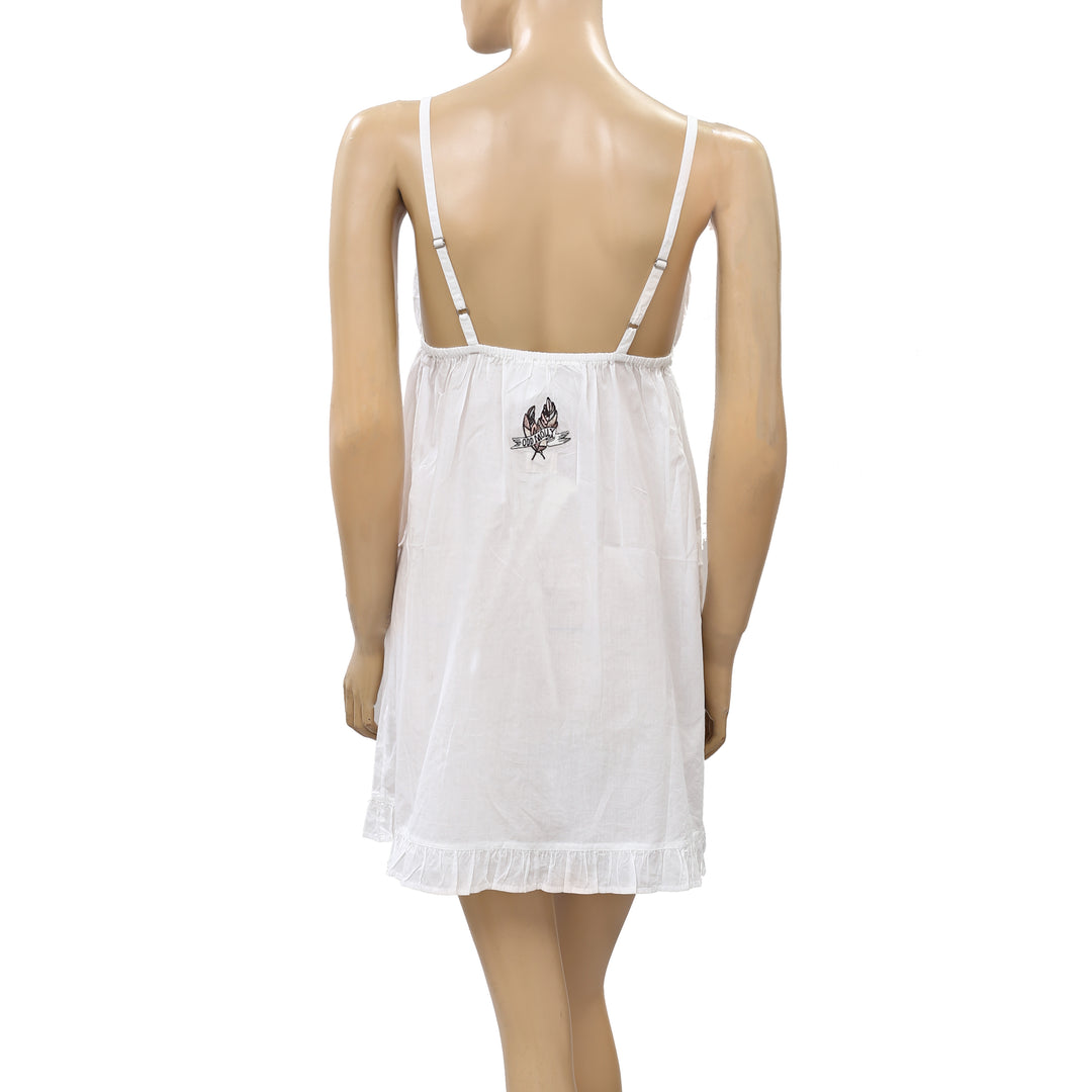 Odd Molly Anthropologie Once In A While Lace Slip Mini Dress