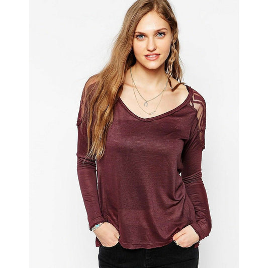 Free People The Gatsby Embroidered Tee Tunic Top