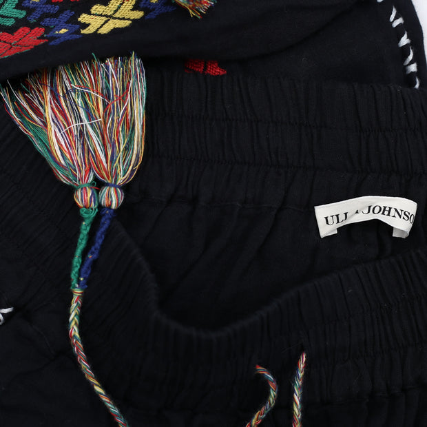 Ulla Johnson Embroidered Black Pants
