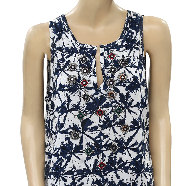 Odd Molly Anthropologie Mirror Embroidered Tunic Tank Top