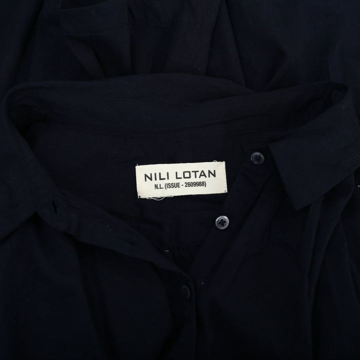 Nili Lotan Solid Navy Tunic Top S