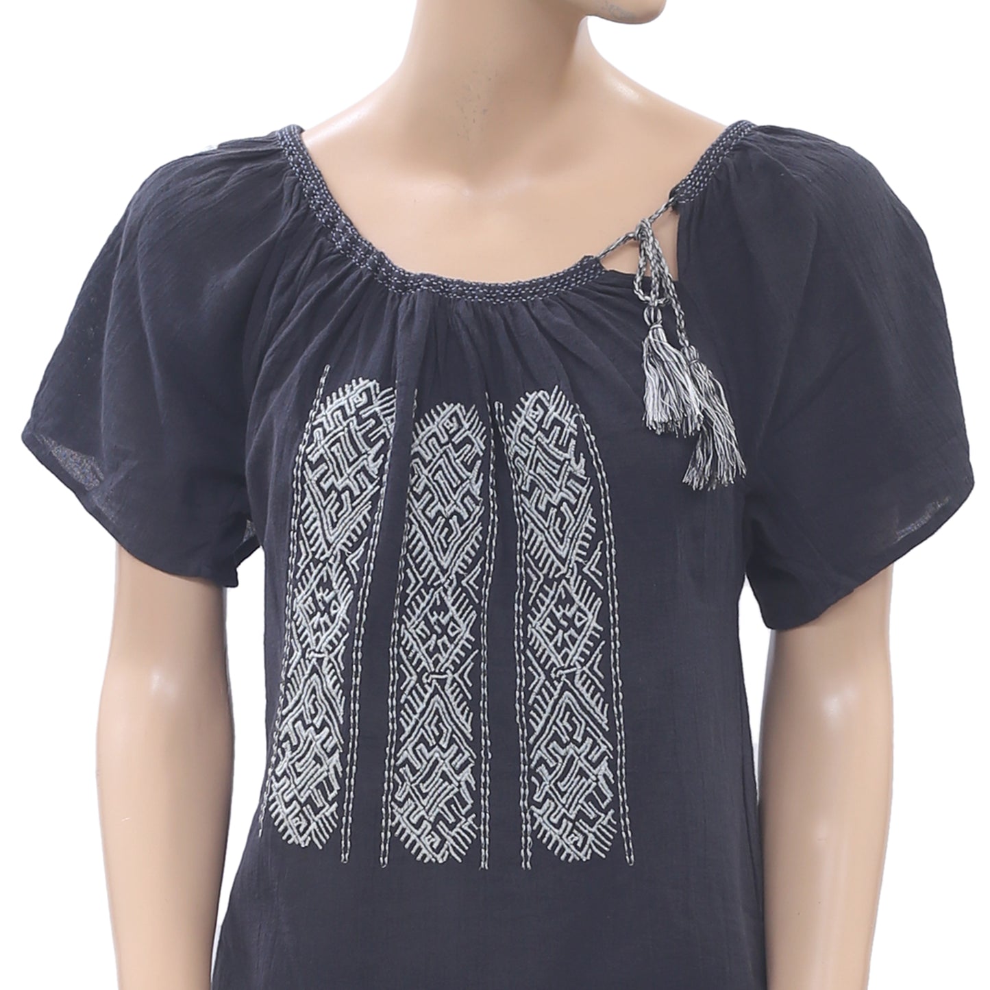 Soeurs Anthropologie Nino Embroidered Blouse Top