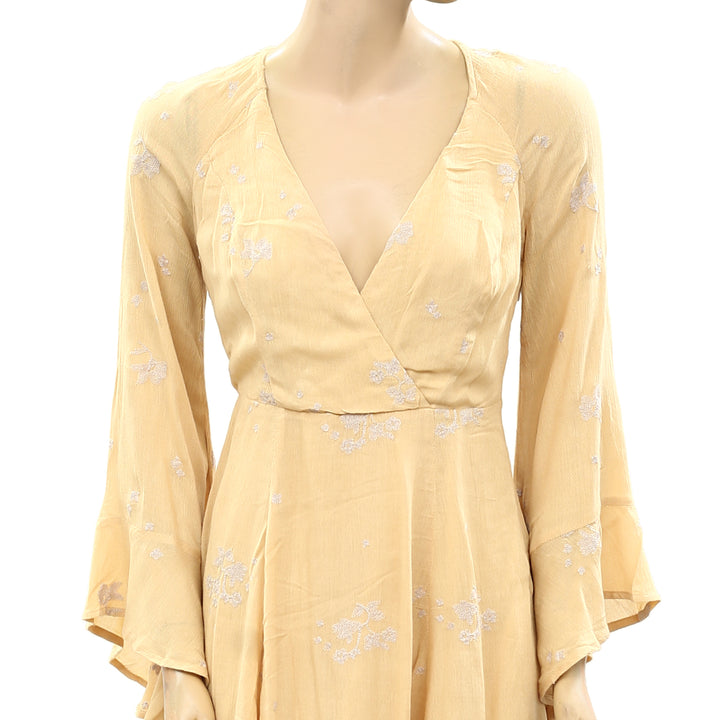 Free People Jasmine Floral Embroidered Tunic Dress