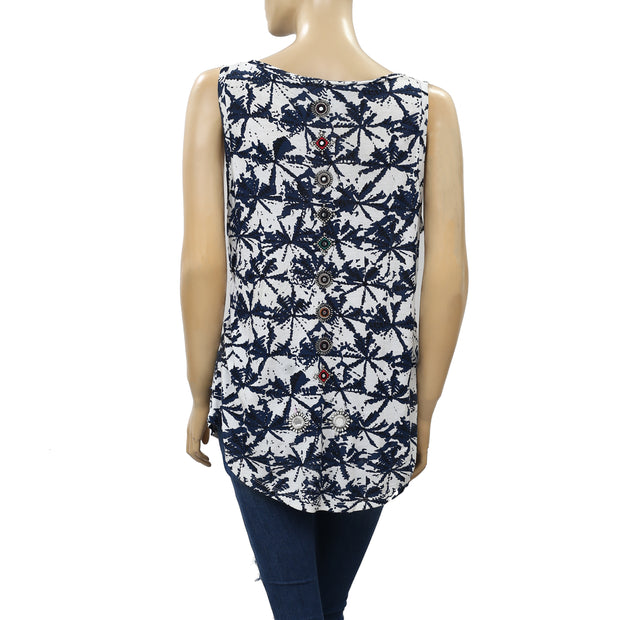Odd Molly Anthropologie Mirror Embroidered Tunic Tank Top
