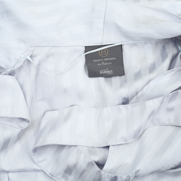 Francis Brennan The Collection Gray Stripe Satin Robe Tunic Top M