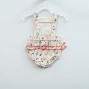 白巧克力婴儿花卉幼儿连体衣连体衣儿童 0-2 个月