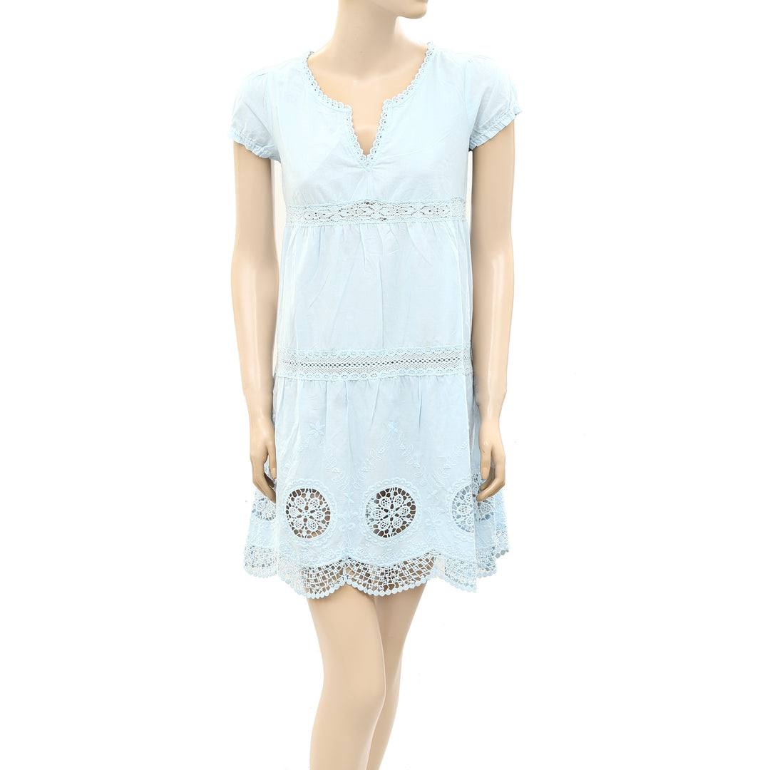 Odd Molly Anthropologie Crochet Lace Mini Dress White Chocolate Couture Odd Molly Anthropologie Crochet Lace Mini Dress White Chocolate Couture