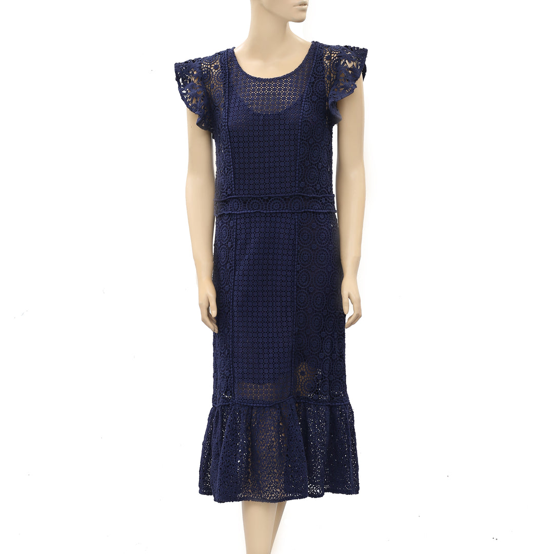 anthropologie crochet midi dress English Factory