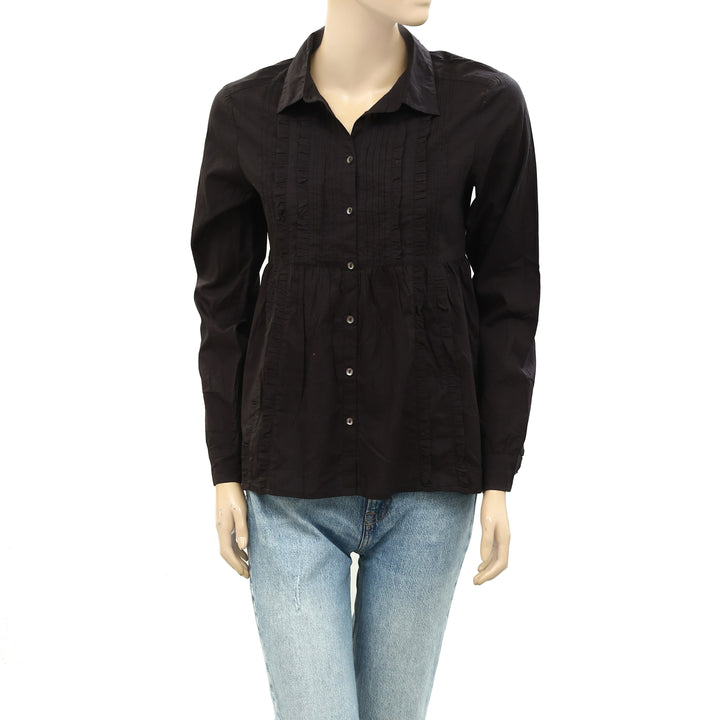Odd Molly Anthropologie Solid Buttondown Shirt Top