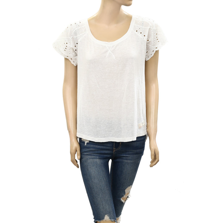 Odd Molly Anthropologie Eyelet Embroidered Blouse Top