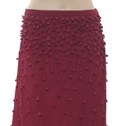 Hoss Intropia Anthropologie Embroidered Beads Skirt