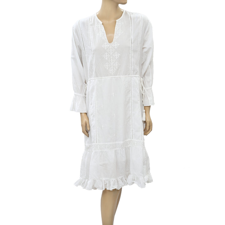 Ulla Johnson Embroidered Ivory Mini Dress