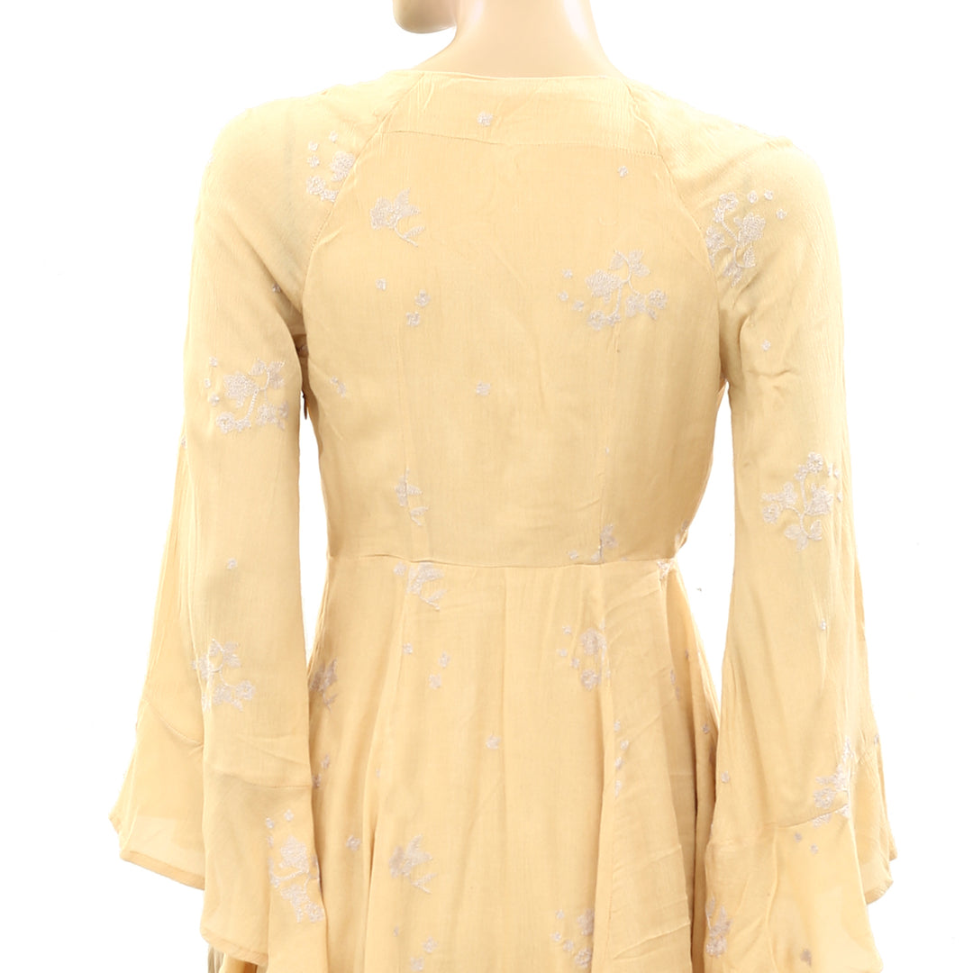 Free People Jasmine Floral Embroidered Tunic Dress White Chocolate Couture Free People Jasmine Floral Embroidered Tunic Dress White Chocolate Couture